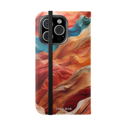 Fabric Peaks Sunset - iPhone 16 Pro Case - Wallet