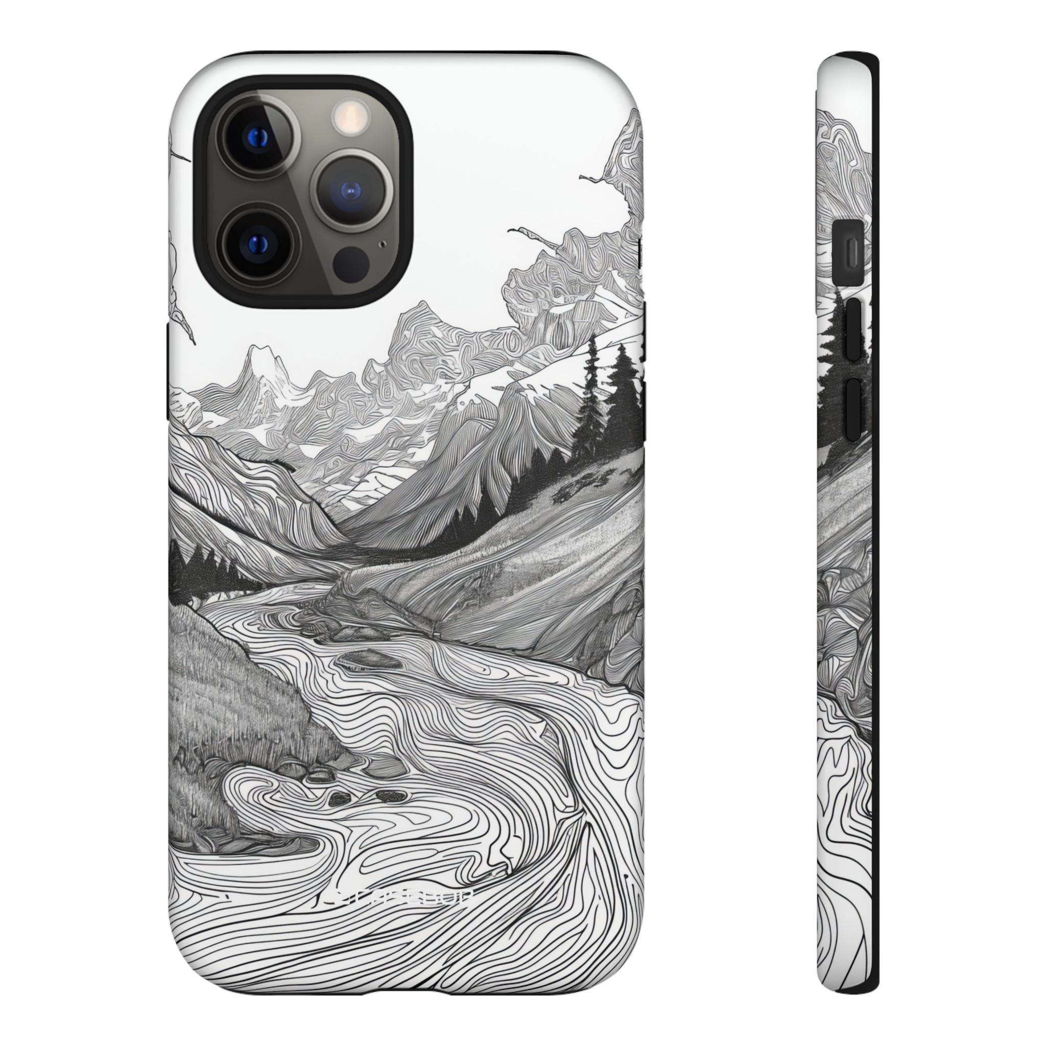 Monochrome Serenity | Protective Phone Case for iPhone