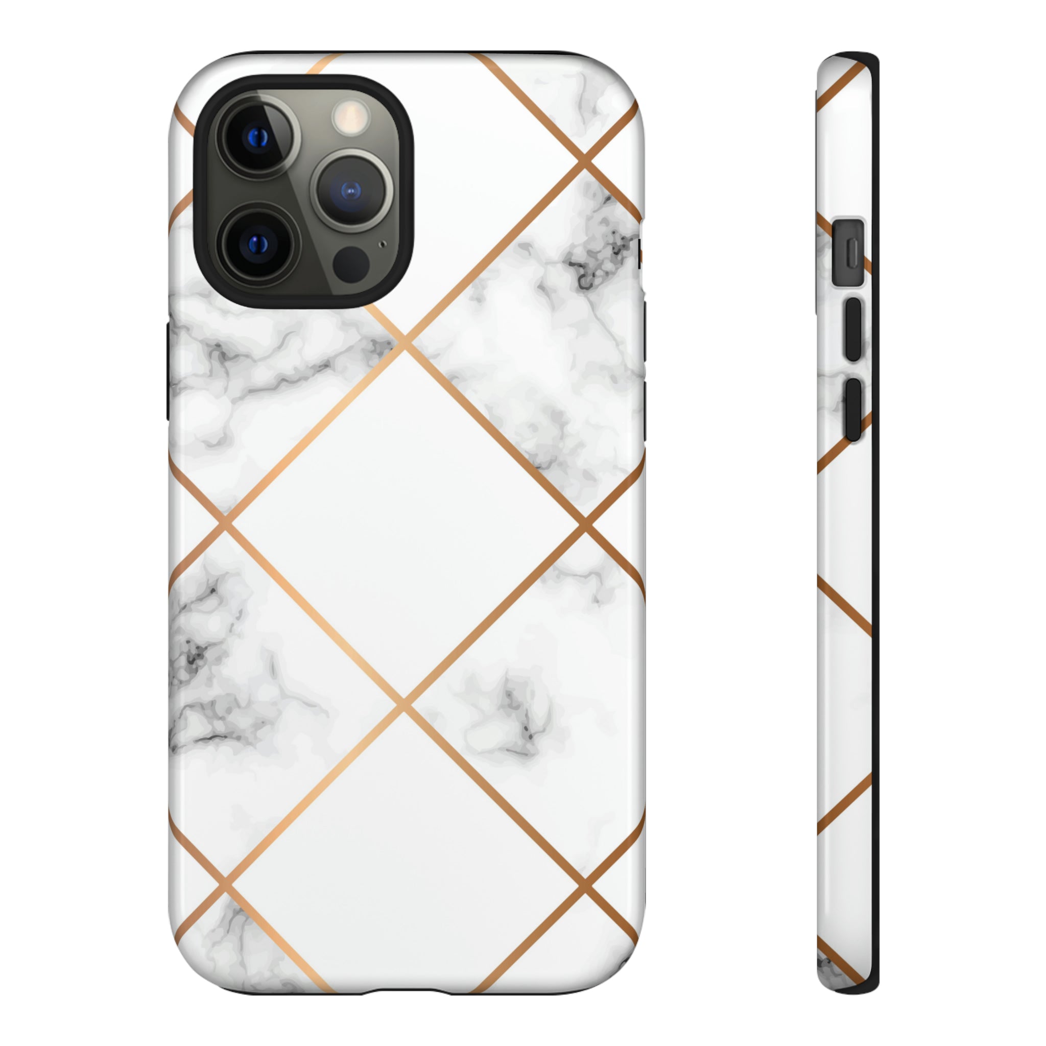 White Marble - Protective Phone Case