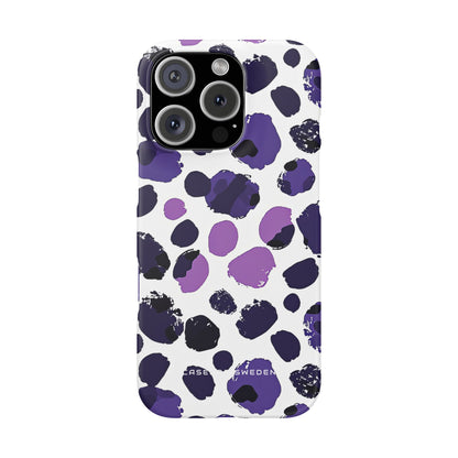 Purple Inkblots iPhone 16 - Slim Phone Case