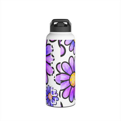 Polka Dot Blossoms - Rustfrit Stål Vandflaske