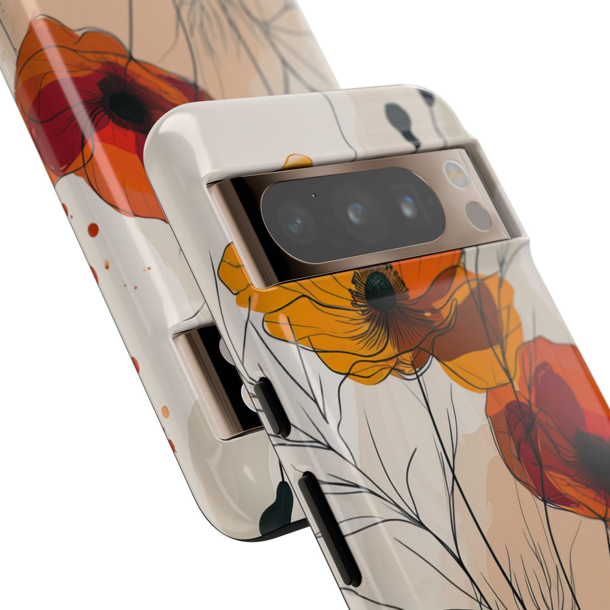 Fiery Floral Abstraction | Protective Phone Case for Google Pixel