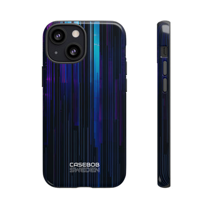 Neon Glitch Stripes iPhone 13 - Tough