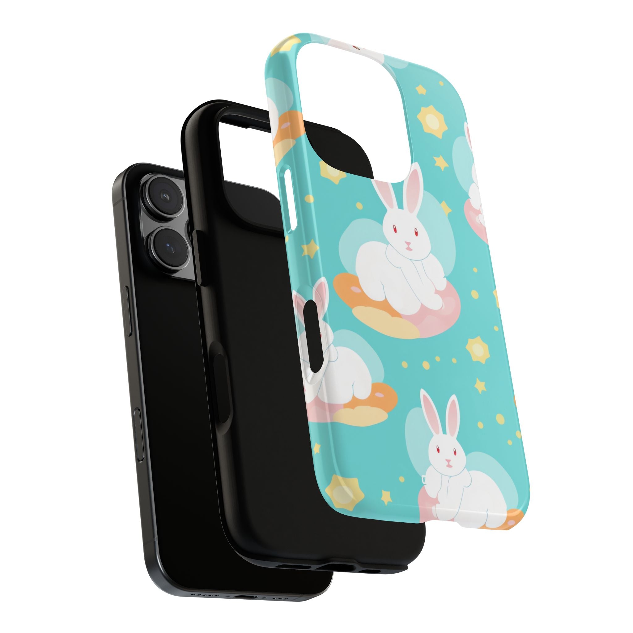 Bunnies Float Dreamily - iPhone Case