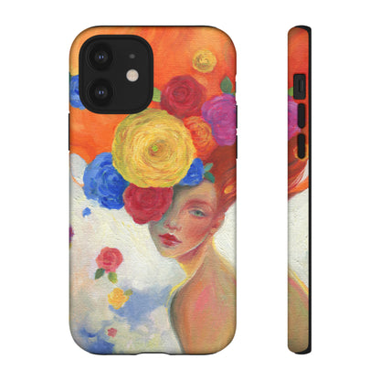 Oil Painting - Woman and Flowers - Protective Phone Case