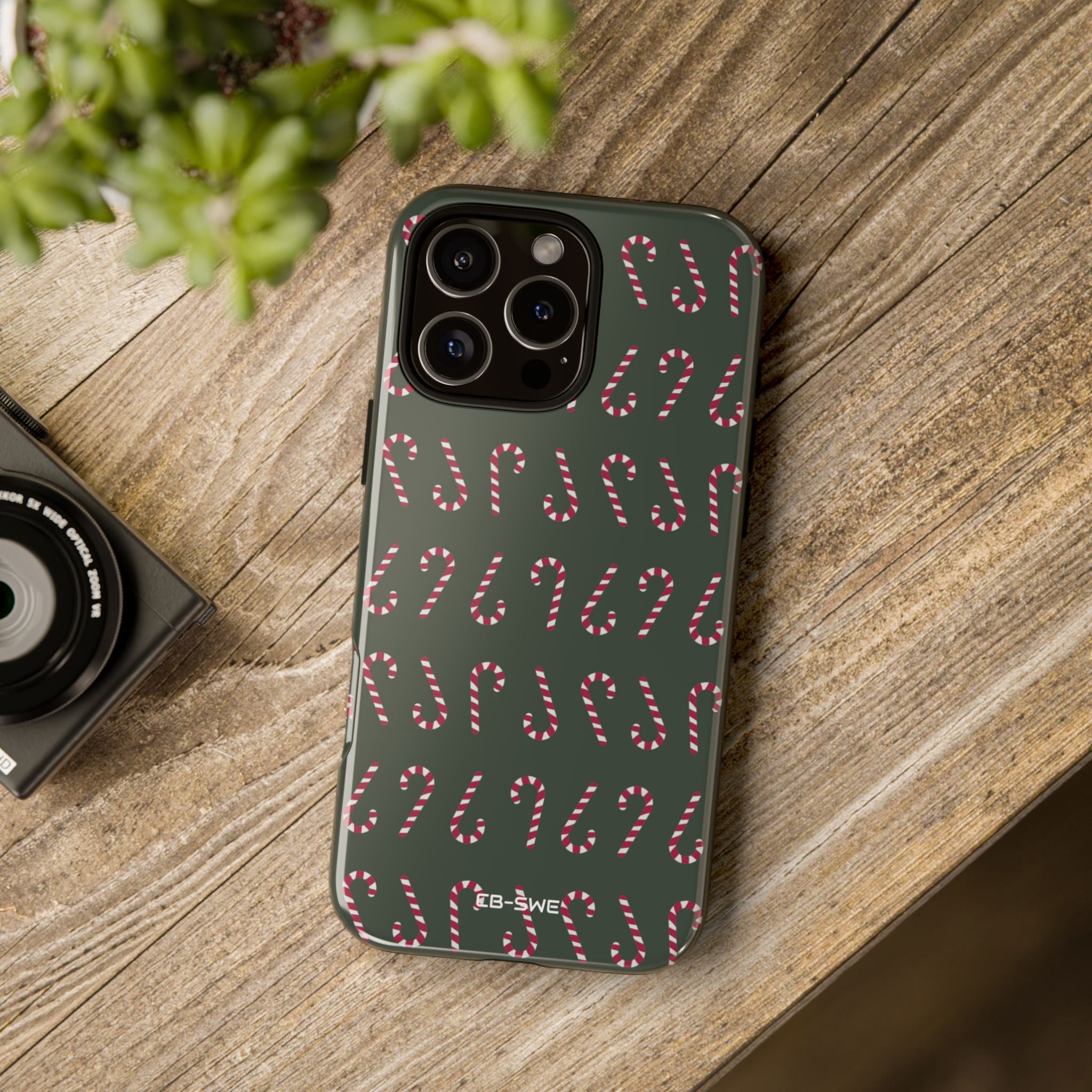 Candy Canes Aligned - iPhone Case