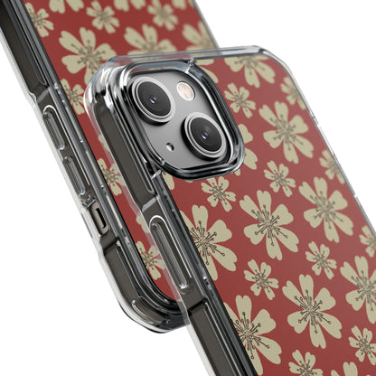 Retro Red Florals iPhone Case - Impact