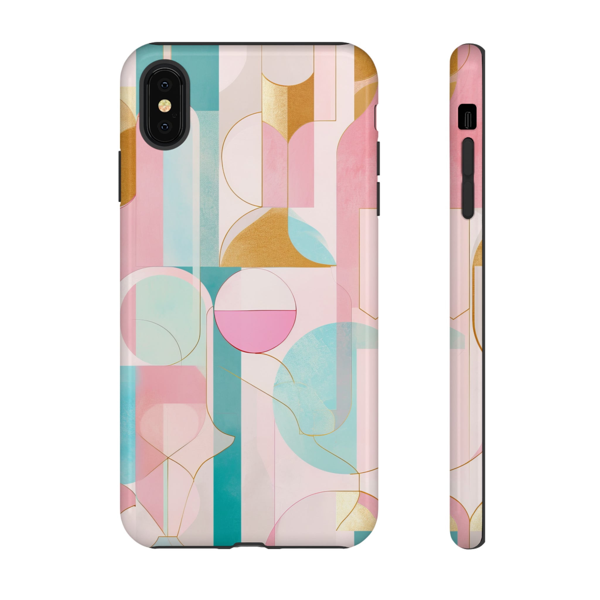 Deco Pink Geometric Fusion - Protective Phone Case