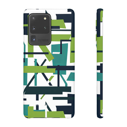 Green Geometry Glide Samsung S20 - Slim Phone Case