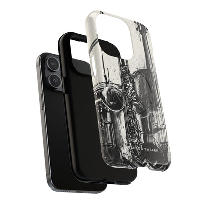 Jazz Instrument Line Symphony iPhone 15 | Tough+ Phone Case