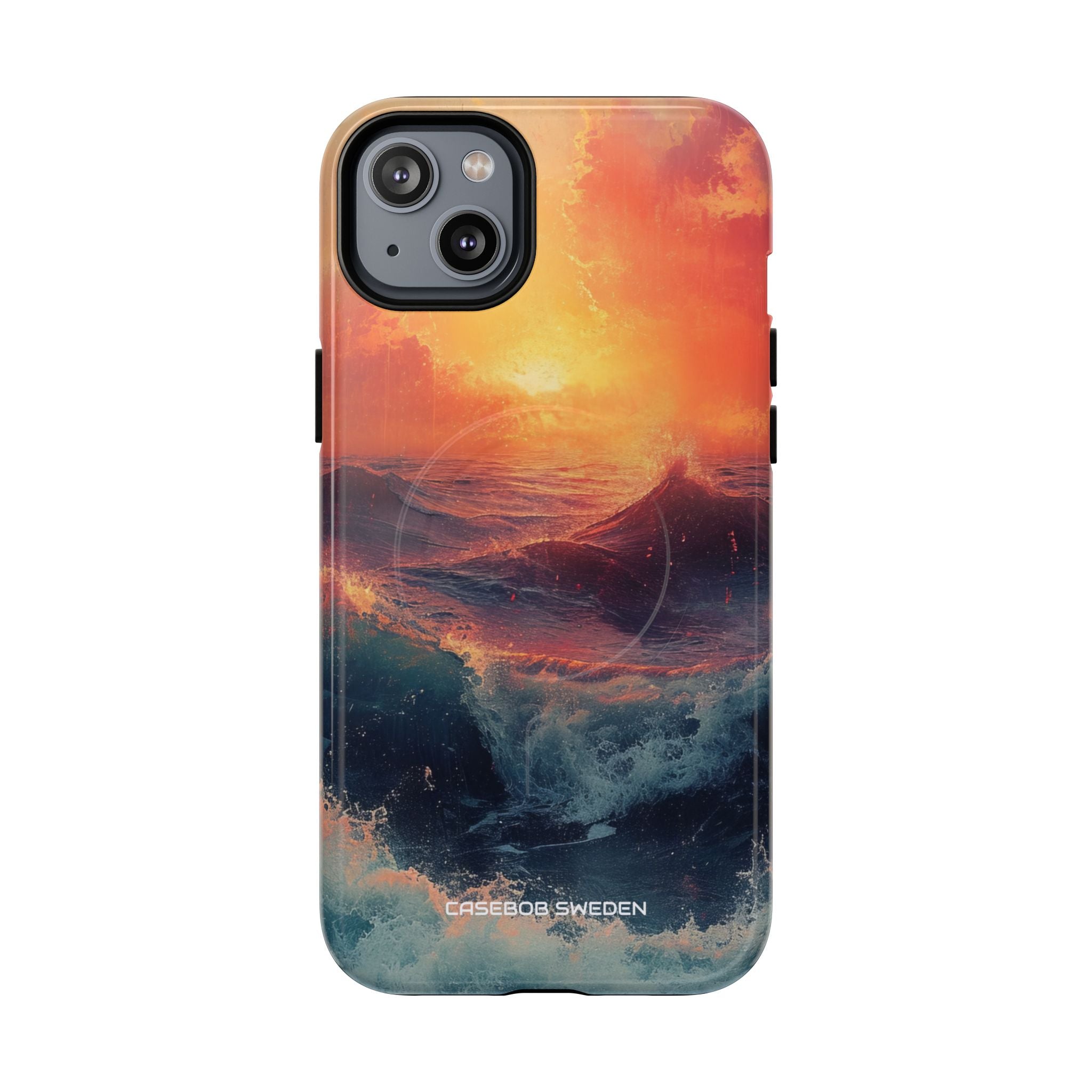 Ocean Sunset Waves - Tough + MagSafe® iPhone 14 Phone Case