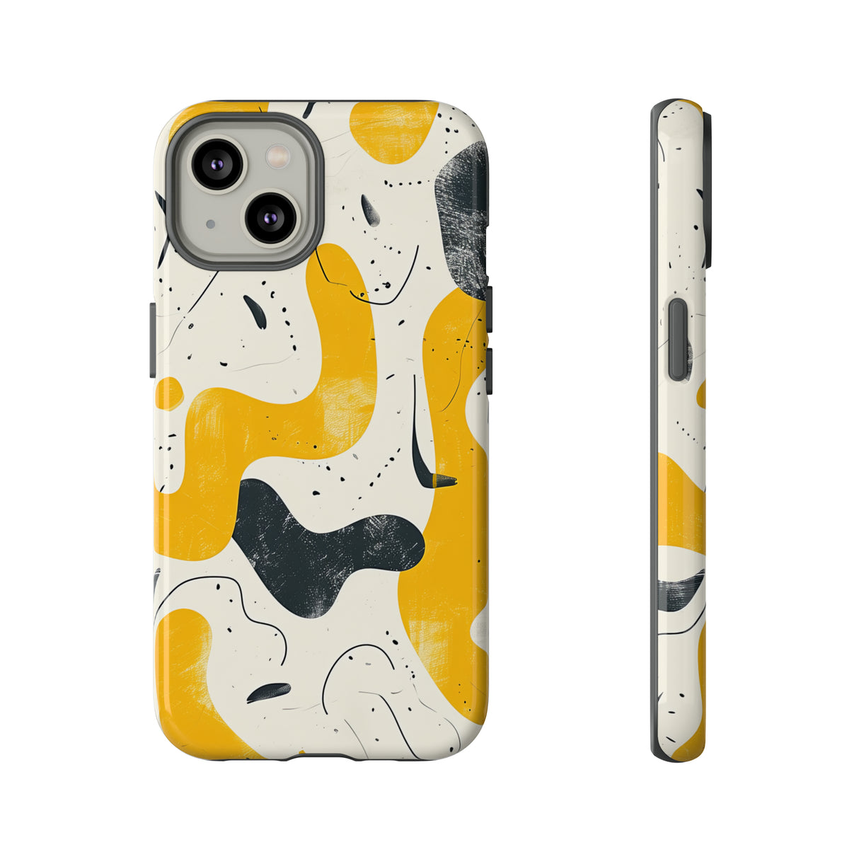 Yellow Linear Harmony - Protective Phone Case