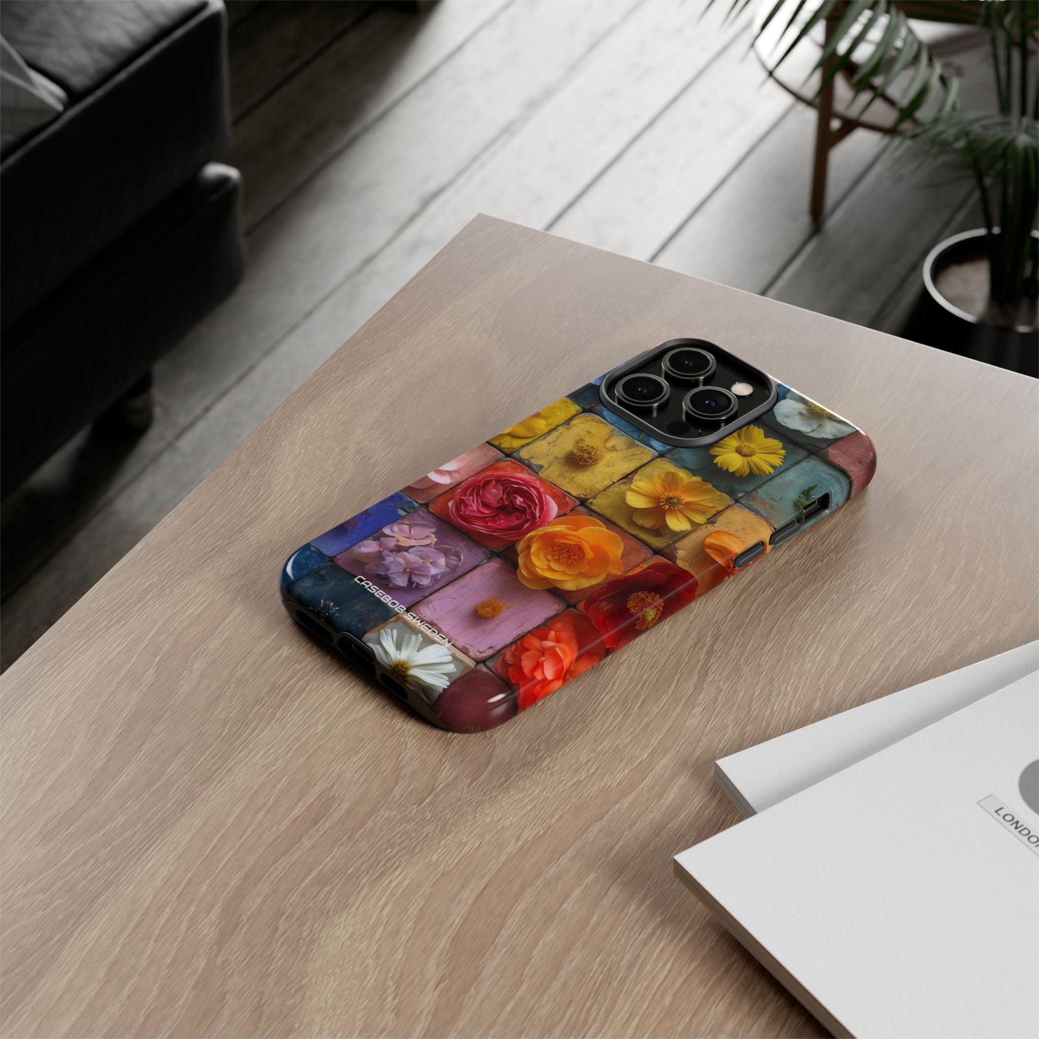 Vibrant Floral Tiles - Tough iPhone 14 Phone Case