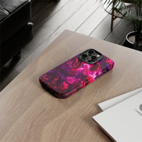 Deep Pink Galaxy Ink Art iPhone Case (Protective) Phone Case