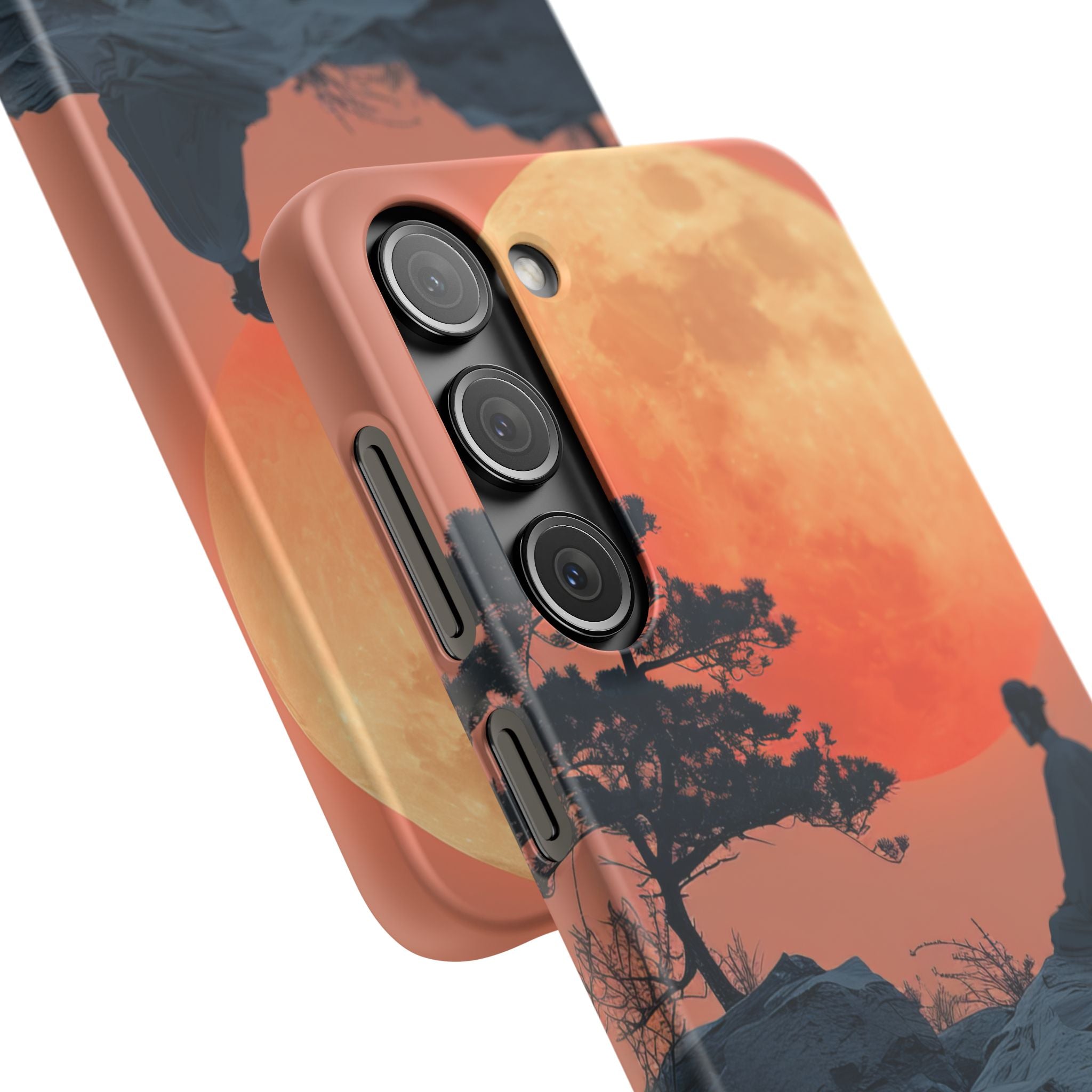 Zen Tranquility Under a Red Moon Samsung S23 - Slim Phone Case