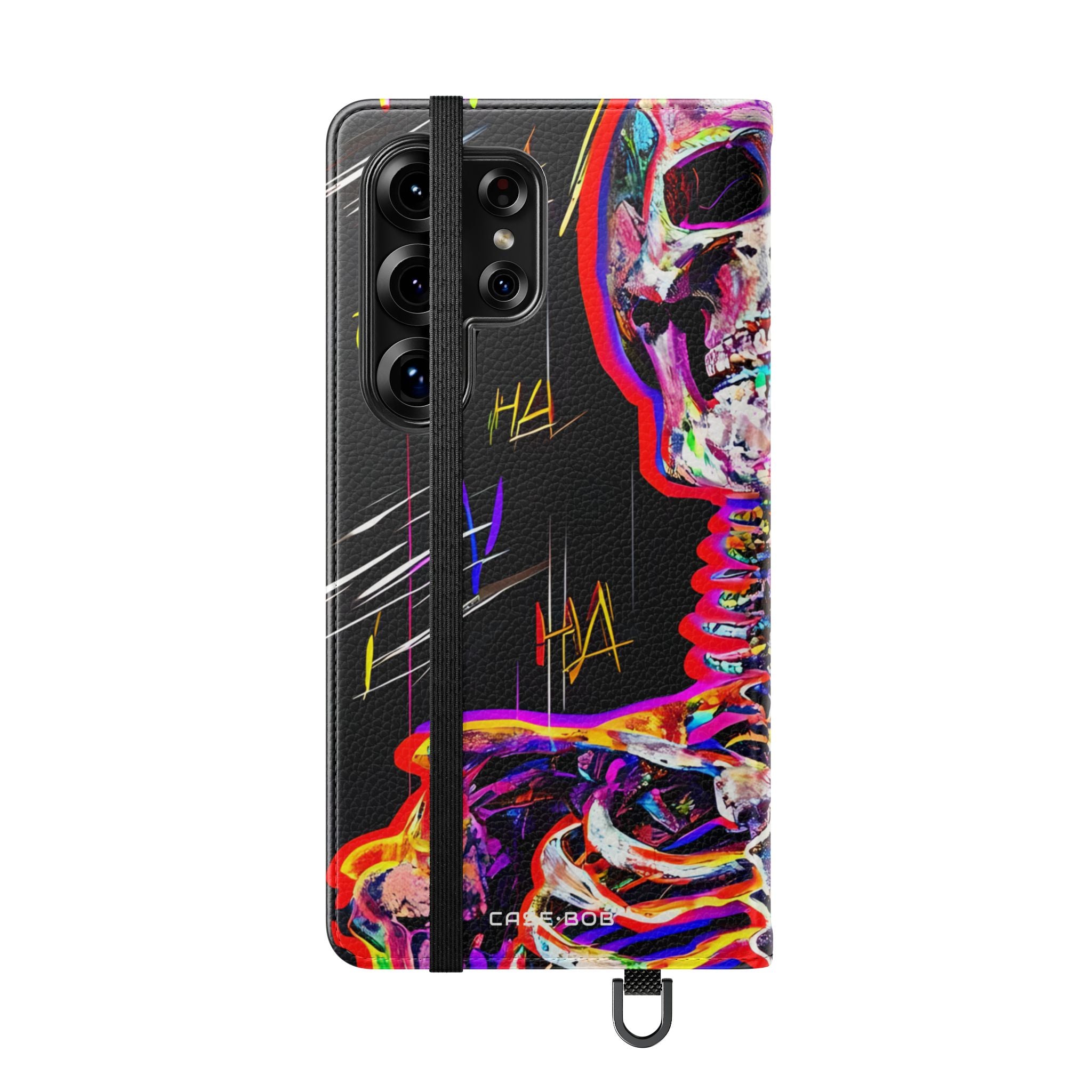 Neon Skeleton Laughter - Samsung S25 Ultra Case - Wallet