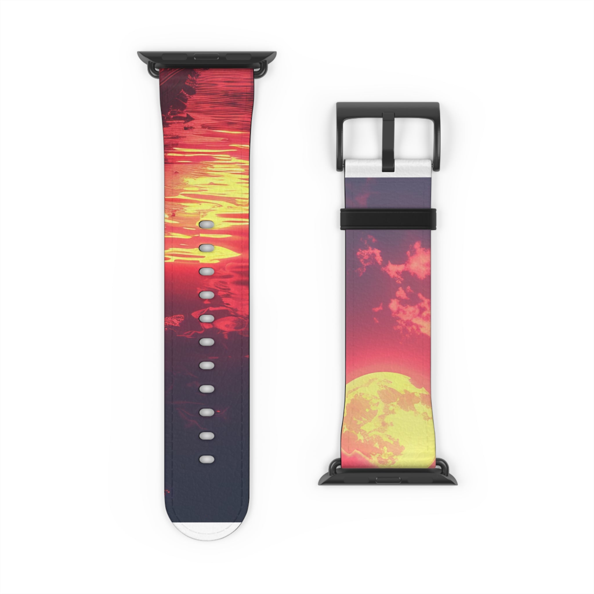 Yellow Moon Reflection - Watch Band
