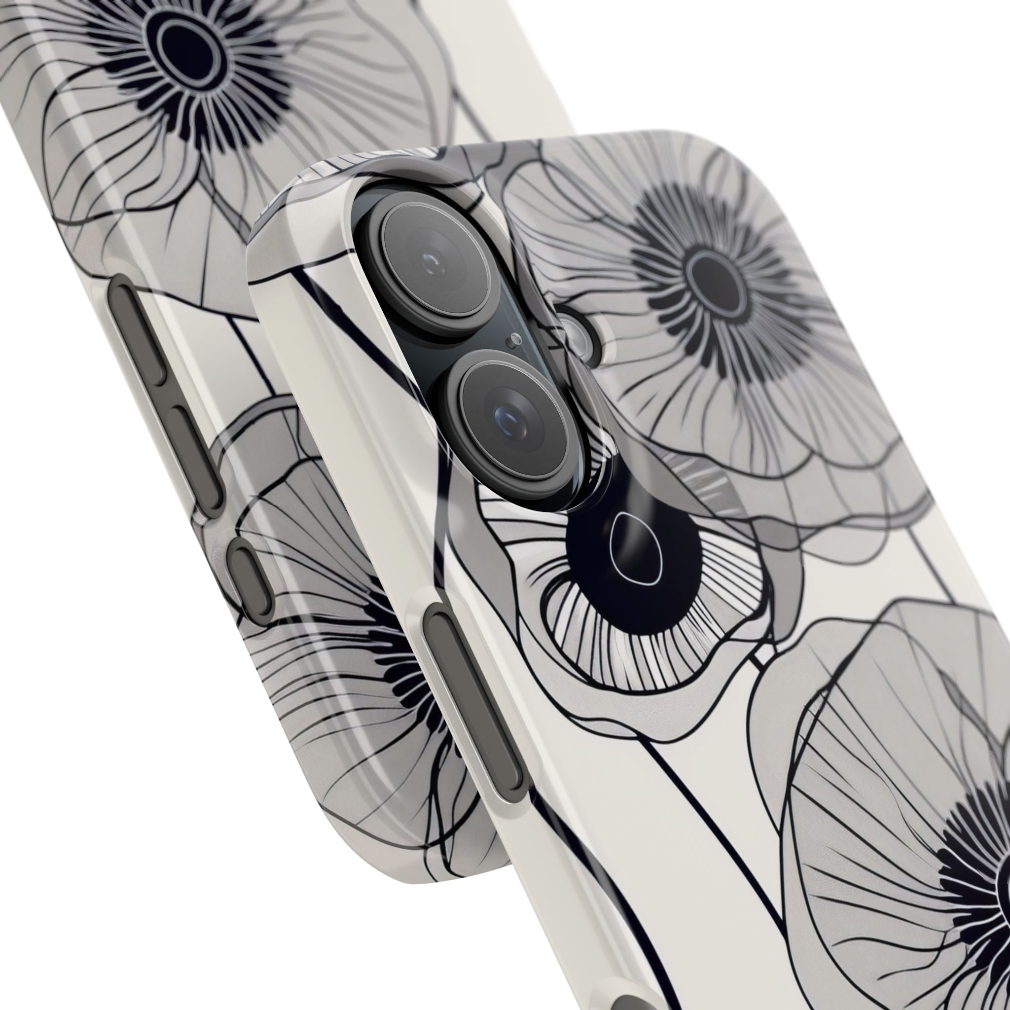 Modern Minimalist Flowers iPhone 16 - Slim Phone Case