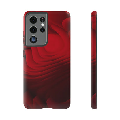 Red Center Waves - Protective Phone Case