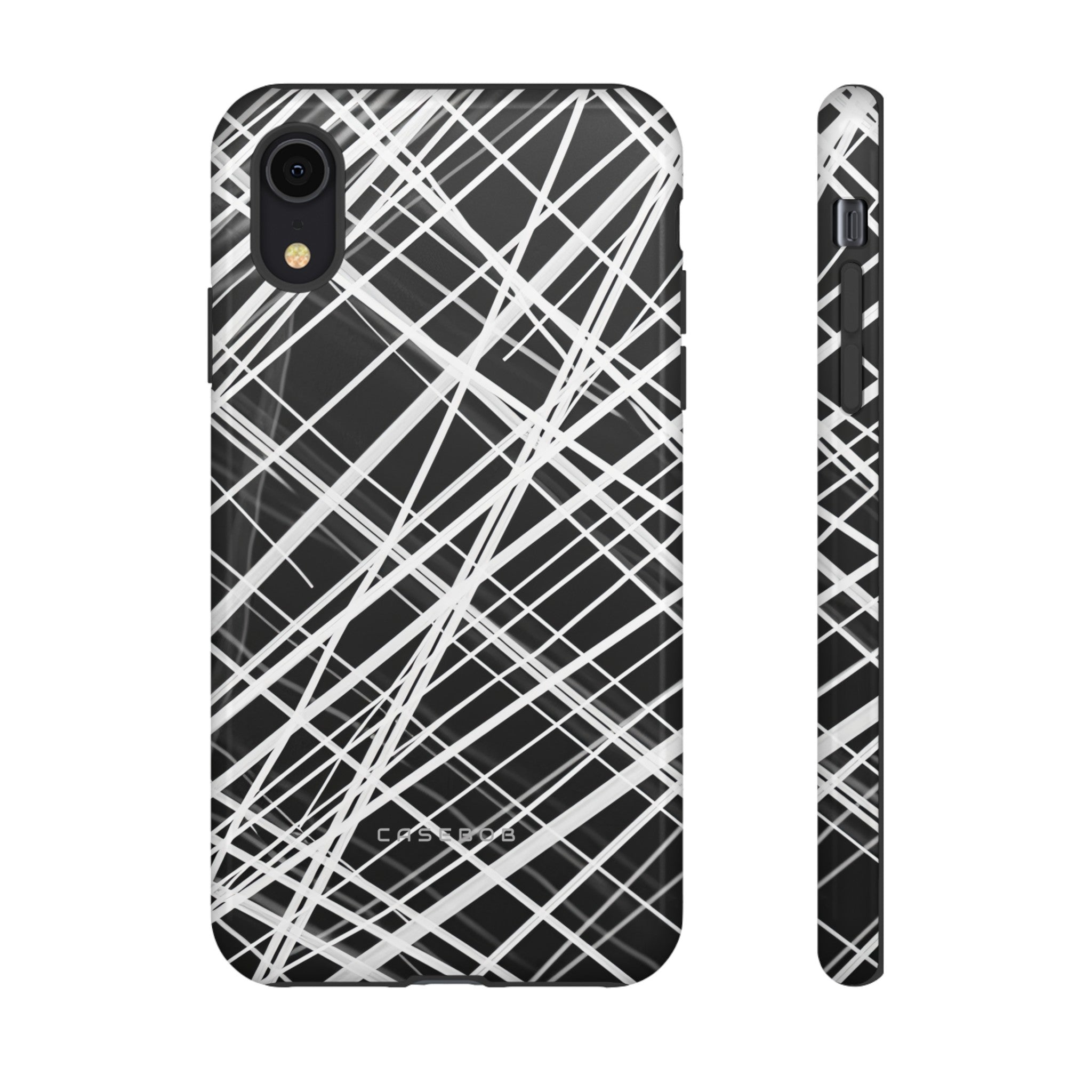 White Line Elegance - Protective Phone Case