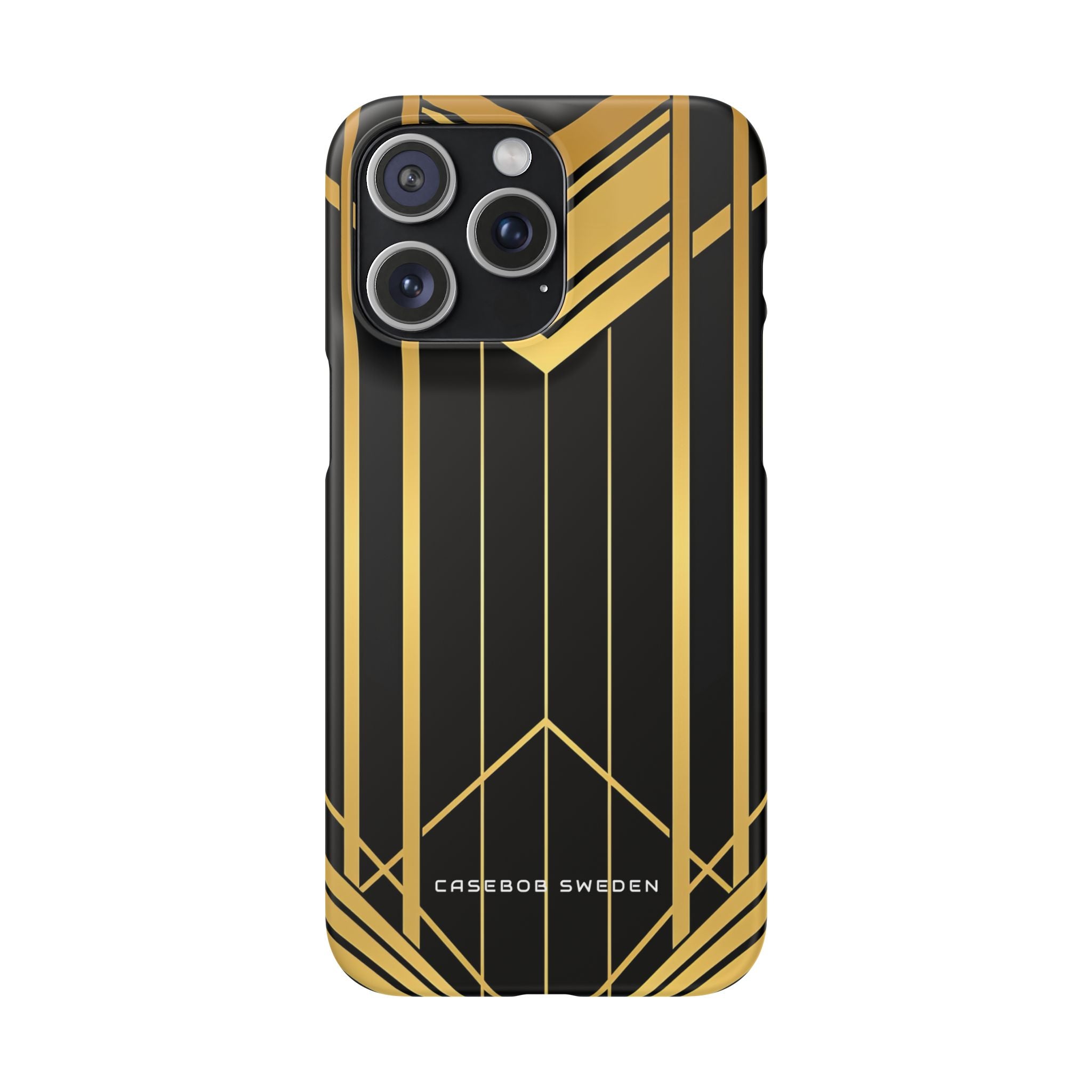 "Golden Art Deco Symmetry in Geometric Elegance" iPhone 15 - Slim Phone Case