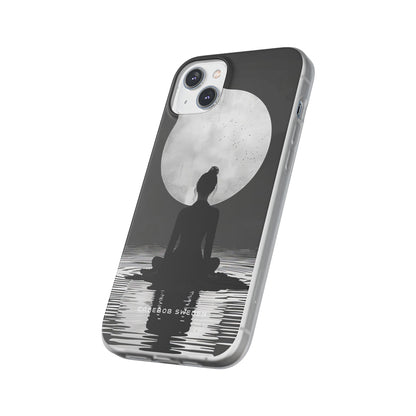 Zen Serenity Moon Reflection iPhone 14 - Flexi Phone Case