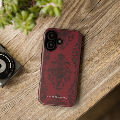 Gothic Crimson Elegance iPhone 16 - Tough Phone Case