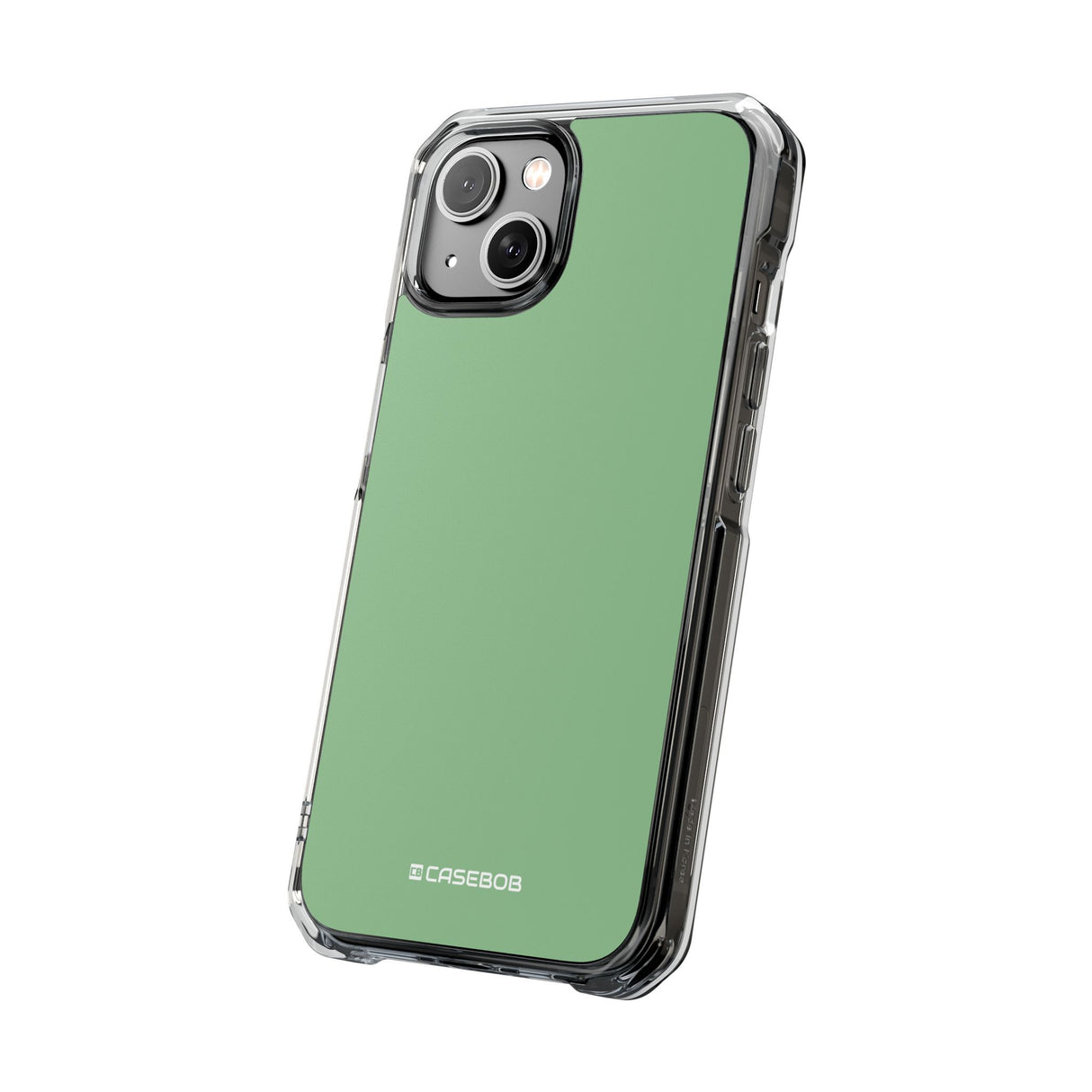 Dunkles Meeresgrün | Handyhülle für iPhone (Clear Impact Case – magnetisch)