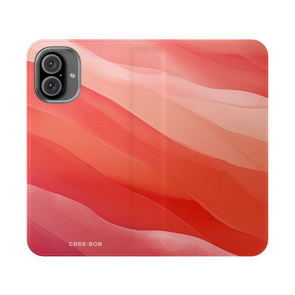 Wavy Coral Bands - iPhone 16 Plus Case - Wallet