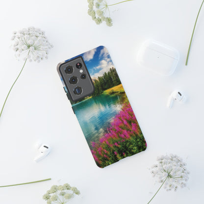 Azure Alpine Lake Phone Case - Protective Phone Case