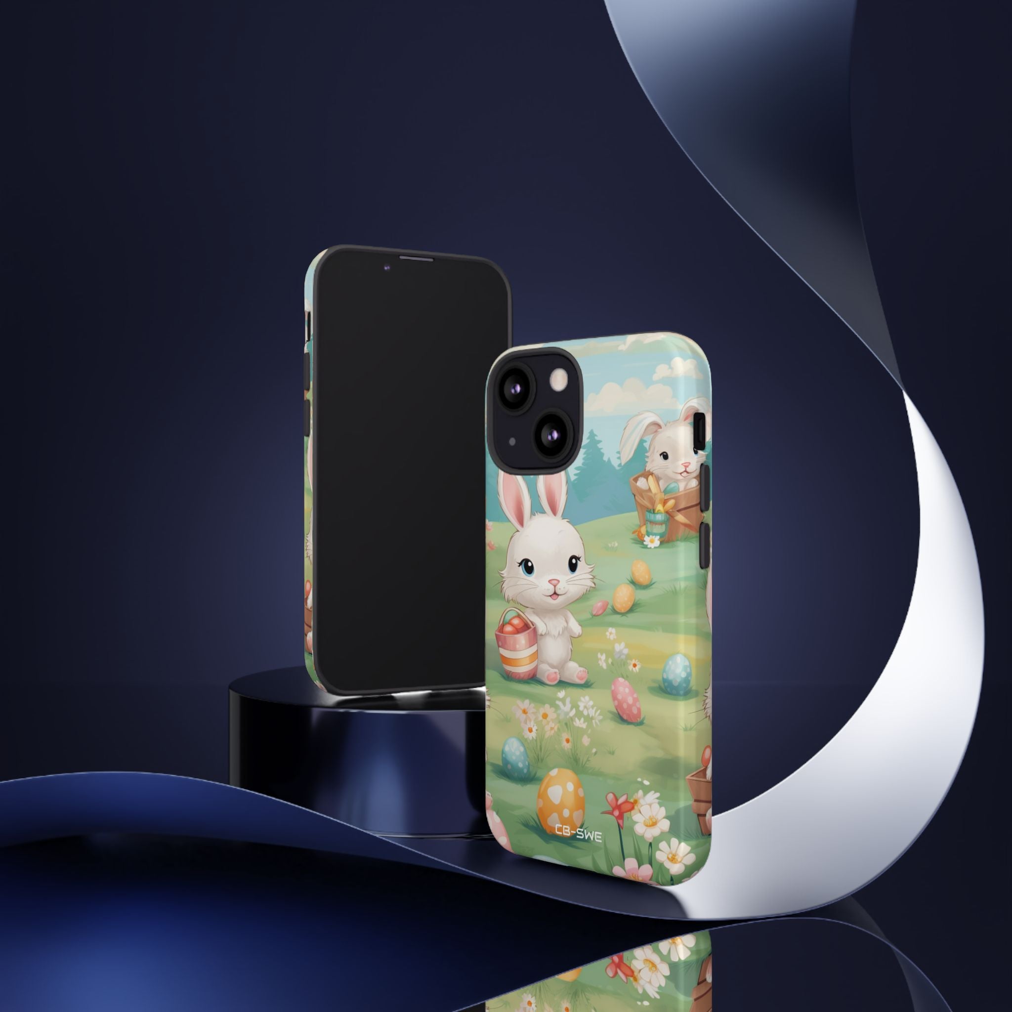Bunnies Hunt Eggs - iPhone Case