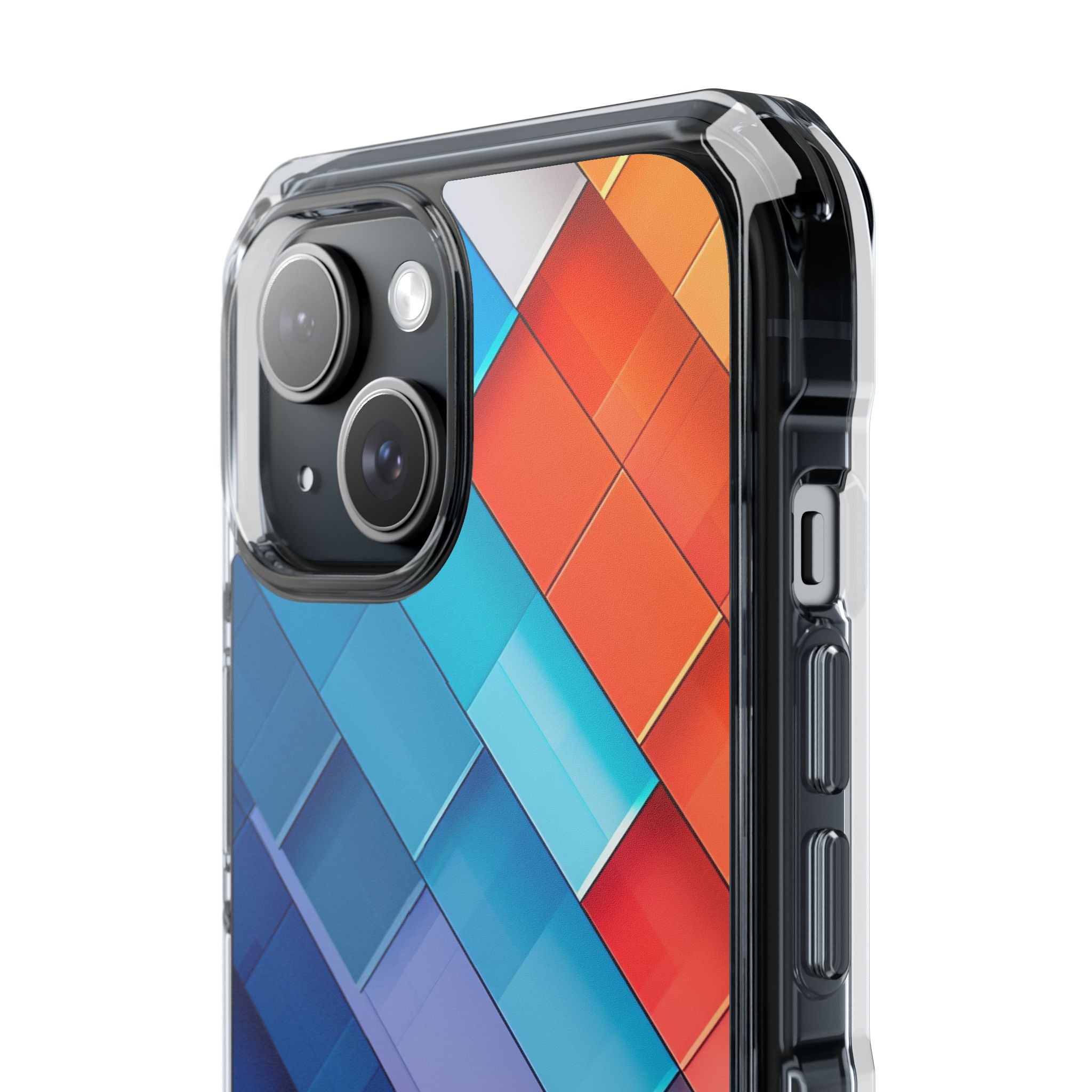 Vibrant GeoFlow iPhone 15 - Clear Impact Phone Case