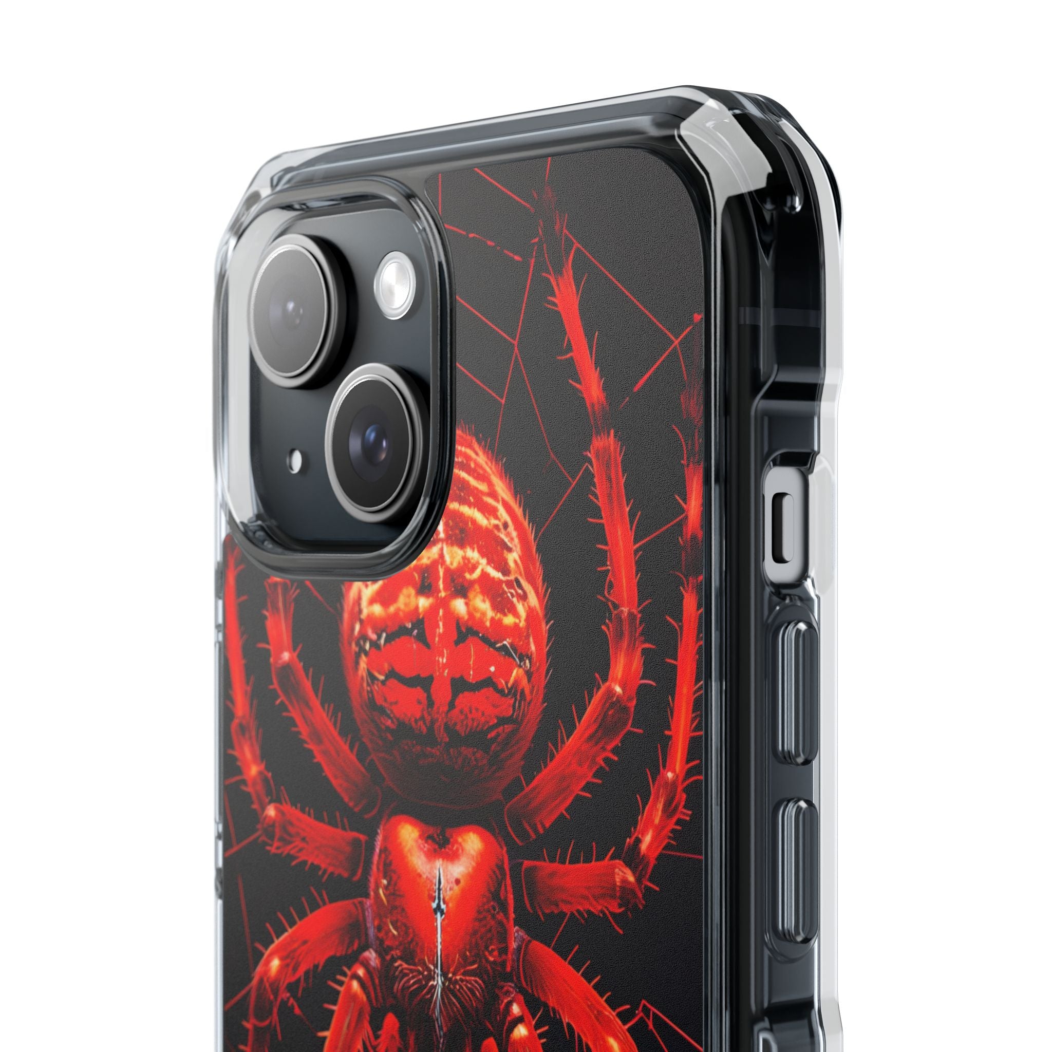 Crimson Spiderweb iPhone 15 Case - Impact