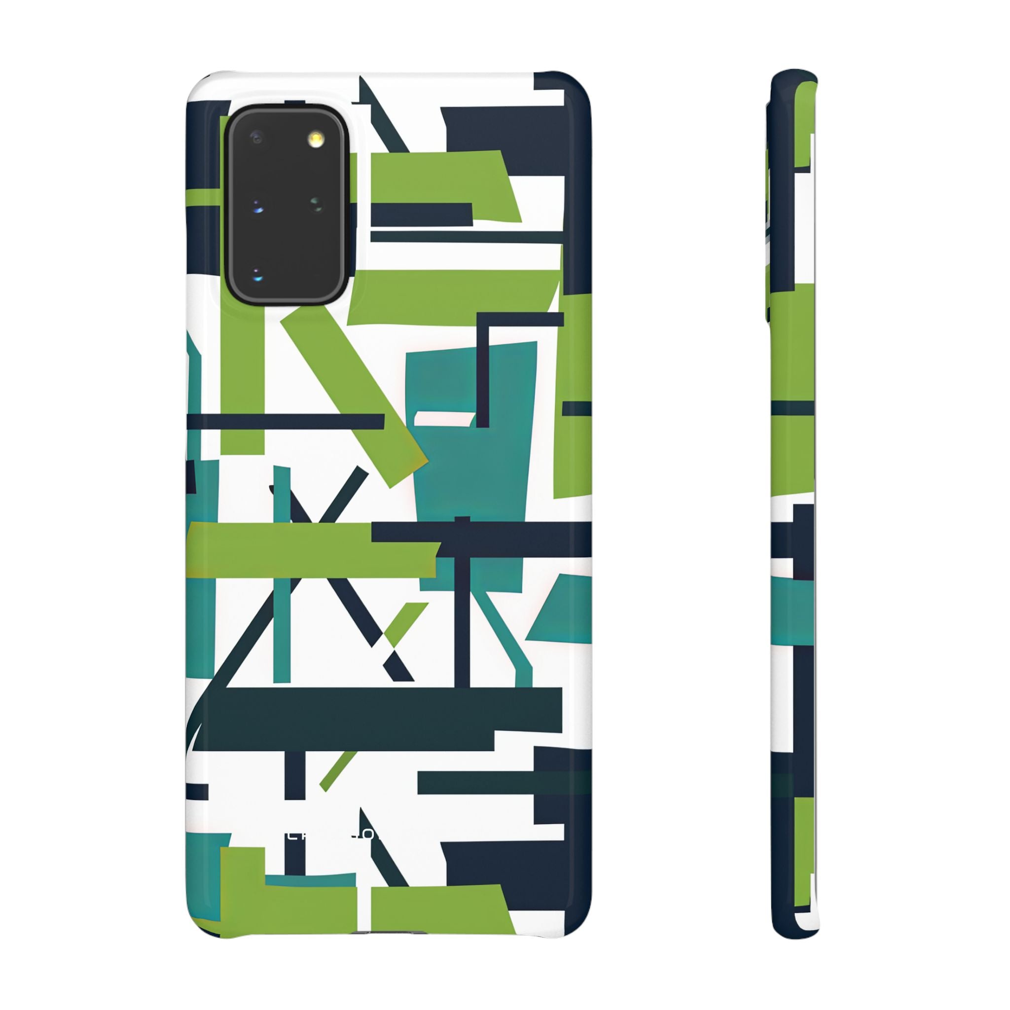 Green Geometry Glide Samsung S20 - Slim Phone Case