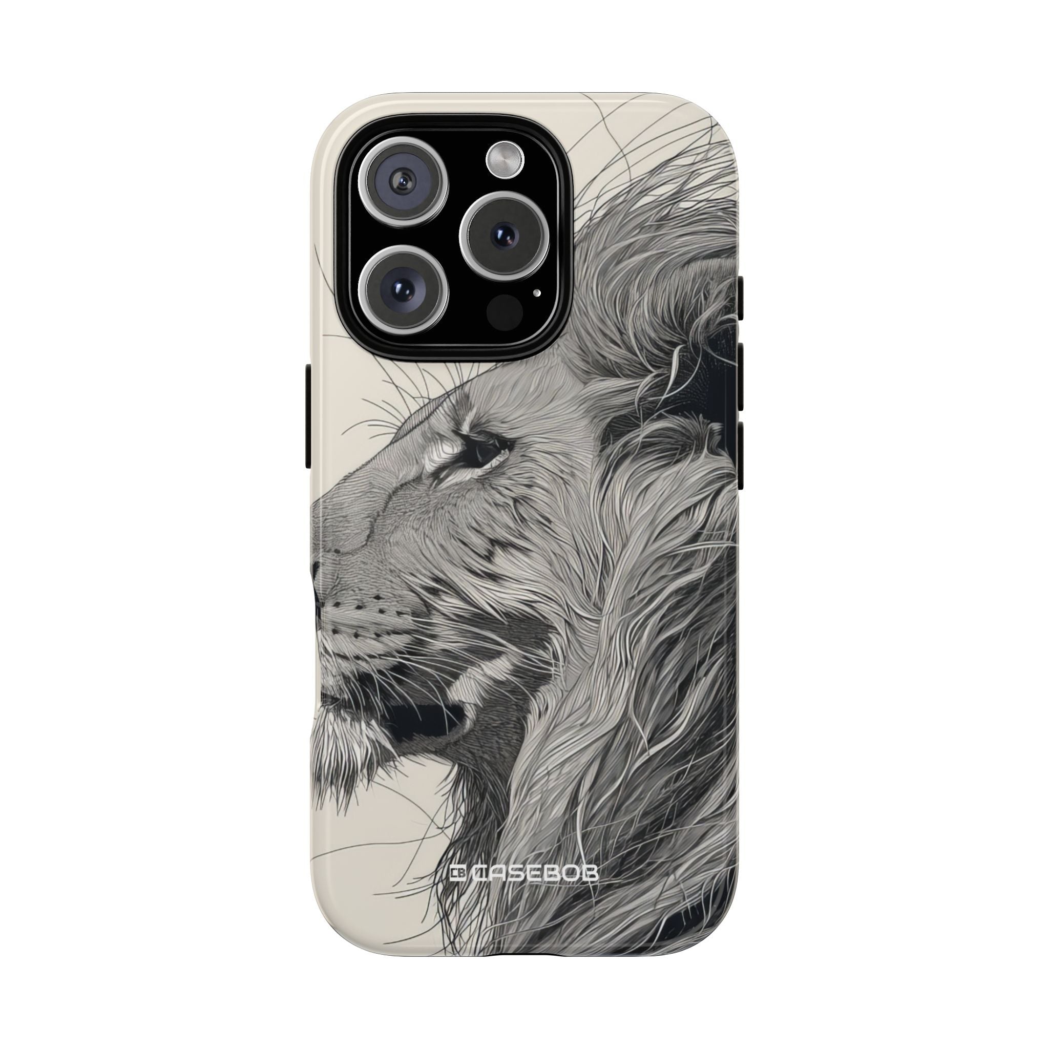 Majestic Lion: Grayscale Elegance - for iPhone 16