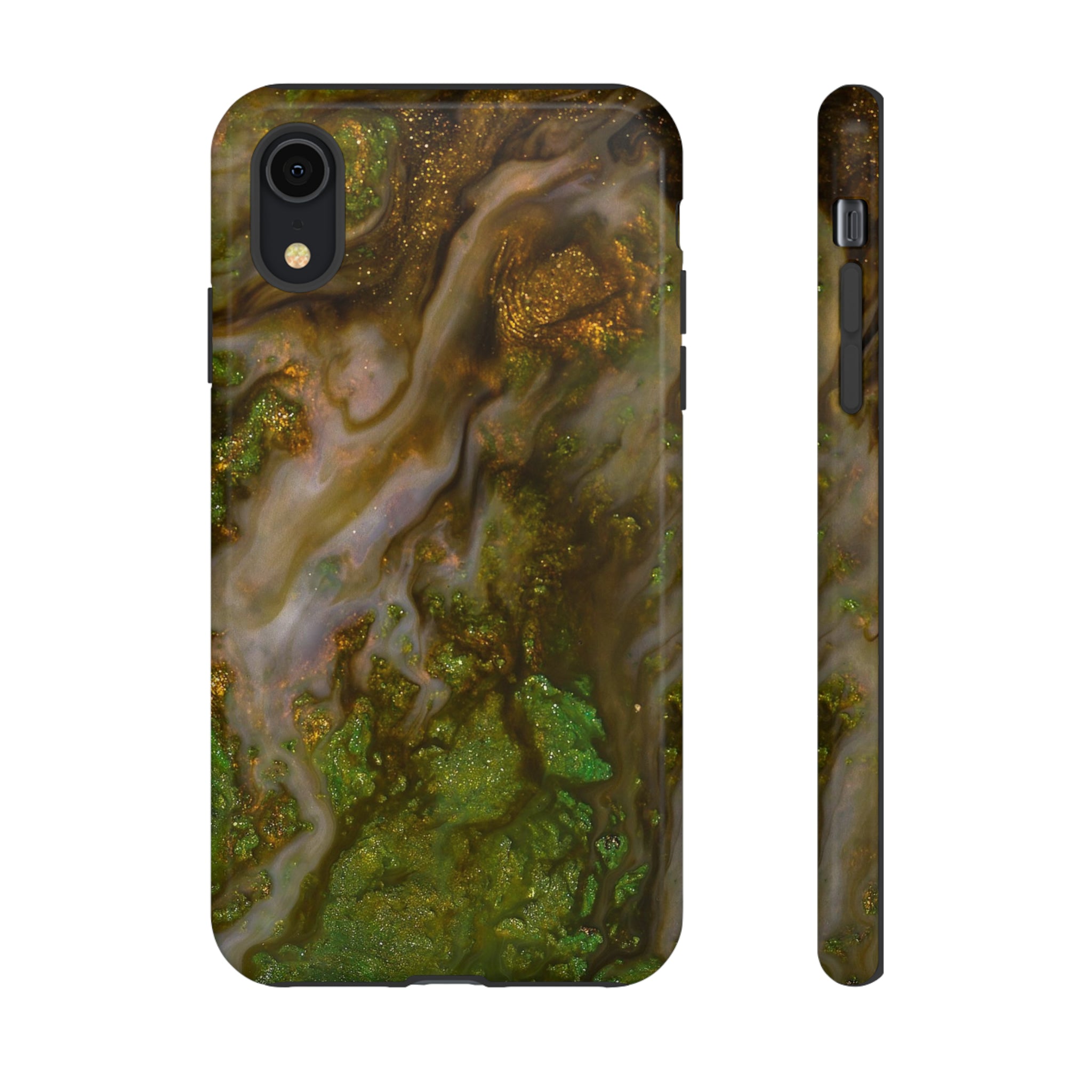 Smaragd Green Ink Art - Protective Phone Case