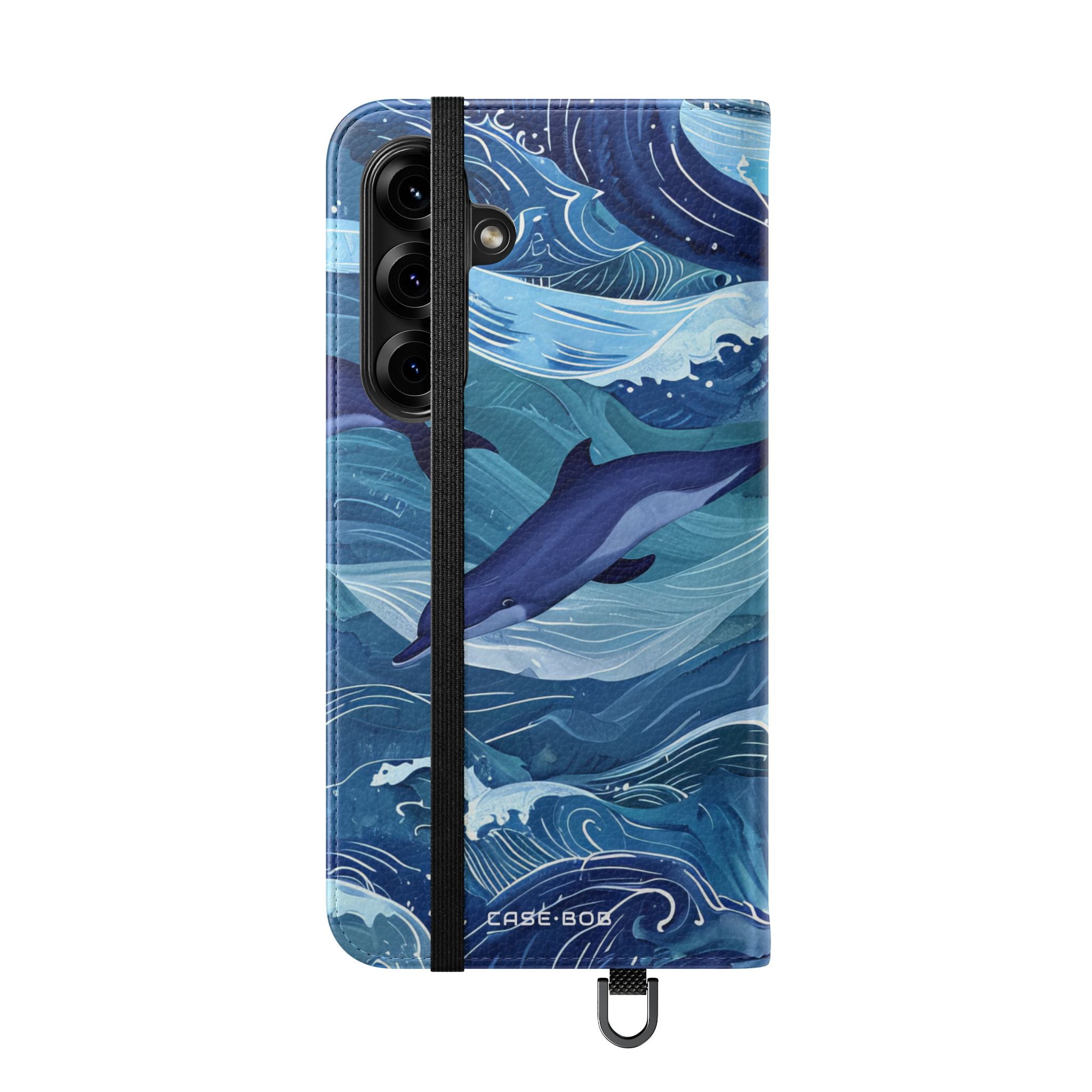 Dolphin Wave Dance - Samsung S25+ Case - Lompakko