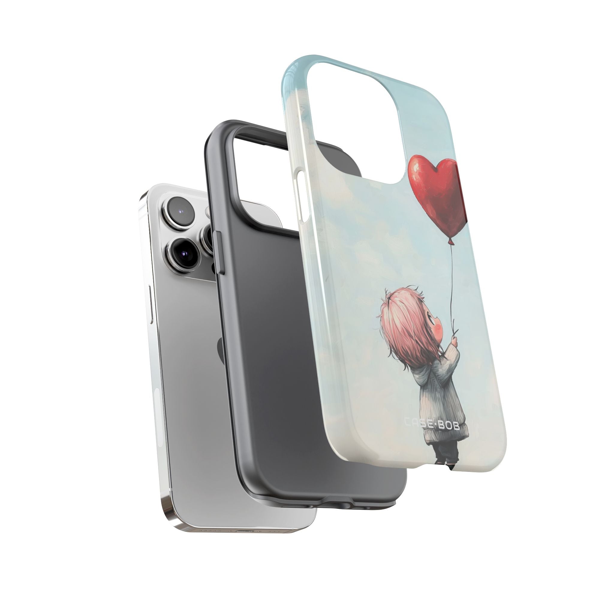 Heart Balloon Glow iPhone 14 Pro Case - Tough