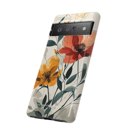 Elegant Floral Harmony Google Pixel 6 - Tough Phone Case