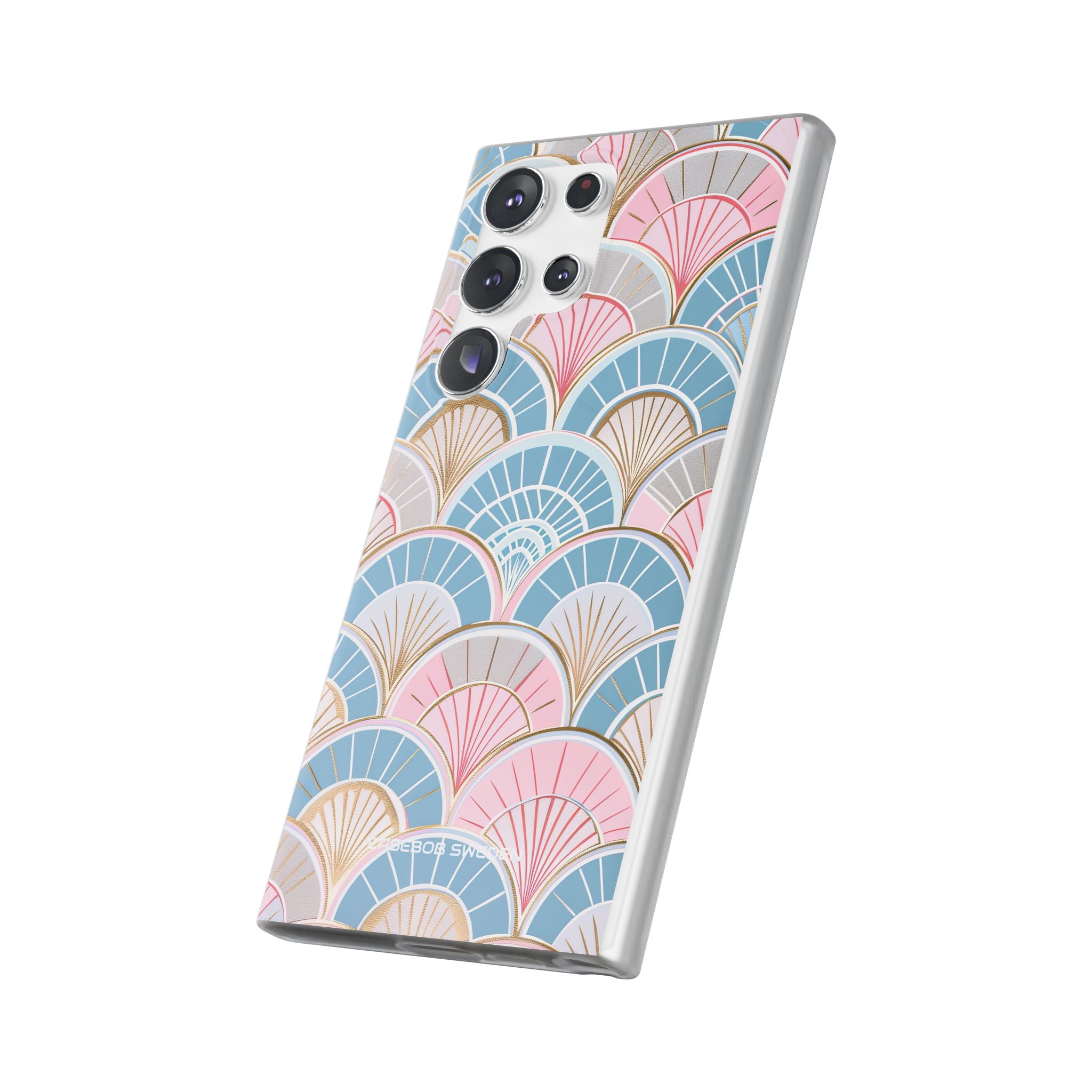 Art Deco Pastel Fan Pattern - Flexi Samsung S23 Phone Case