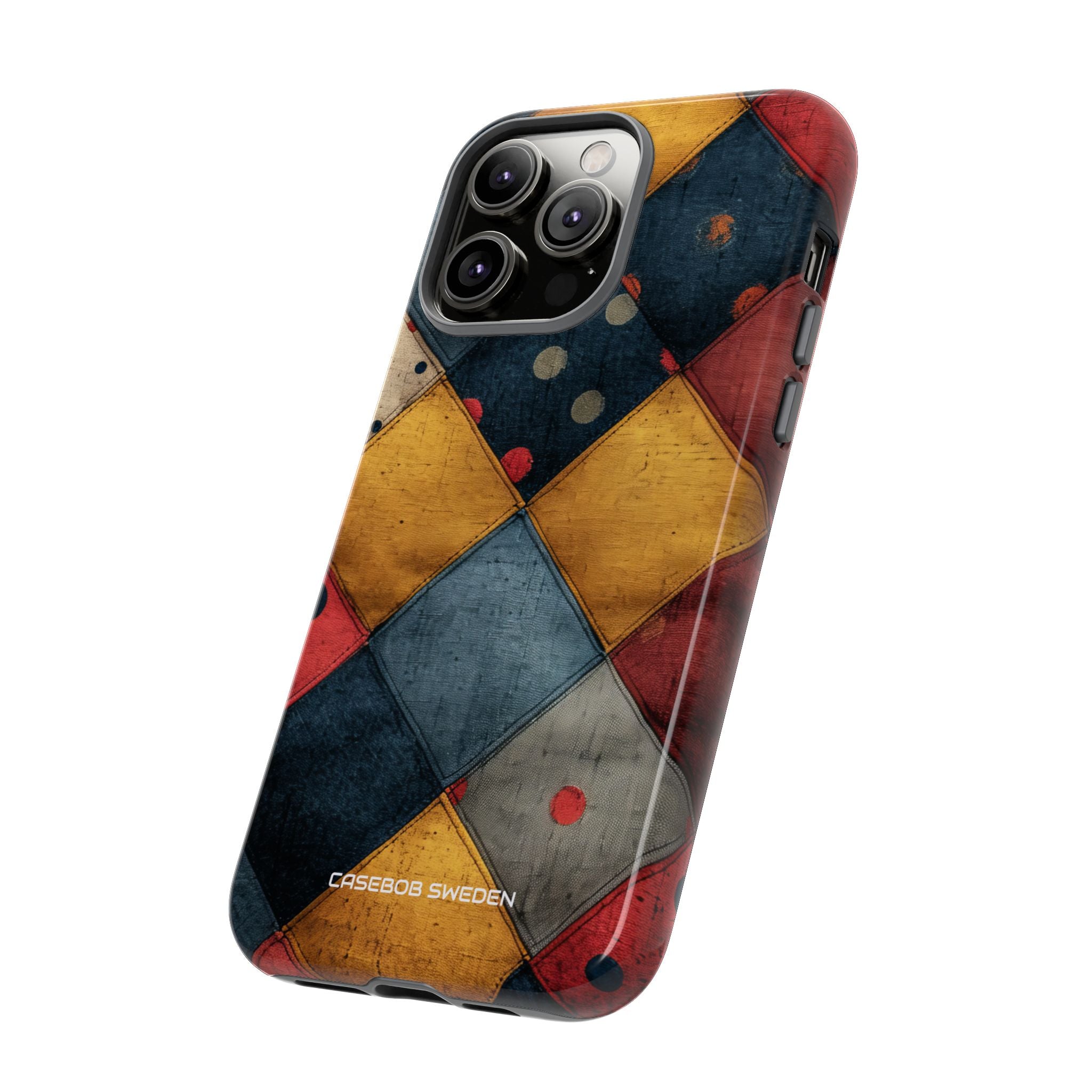 Blue Red Patchwork - Tough iPhone 14 Phone Case