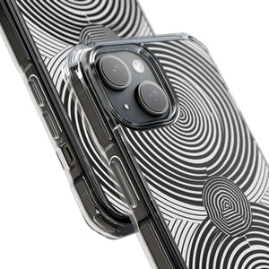 Hypnotic Geometry - Phone Case for iPhone (Clear Impact - Magnetic)