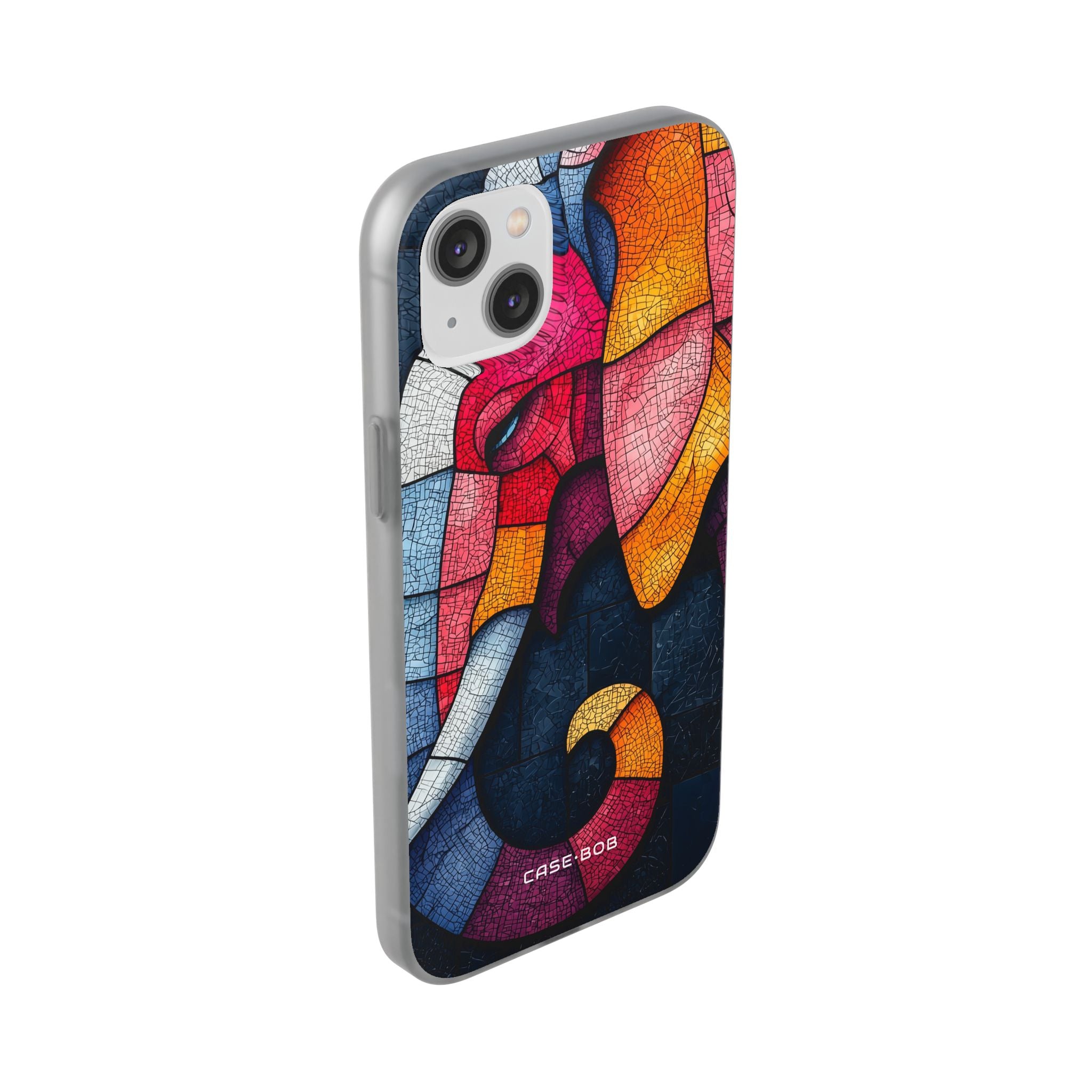 Elephant Mosaic iPhone 14 Plus Case - Soft