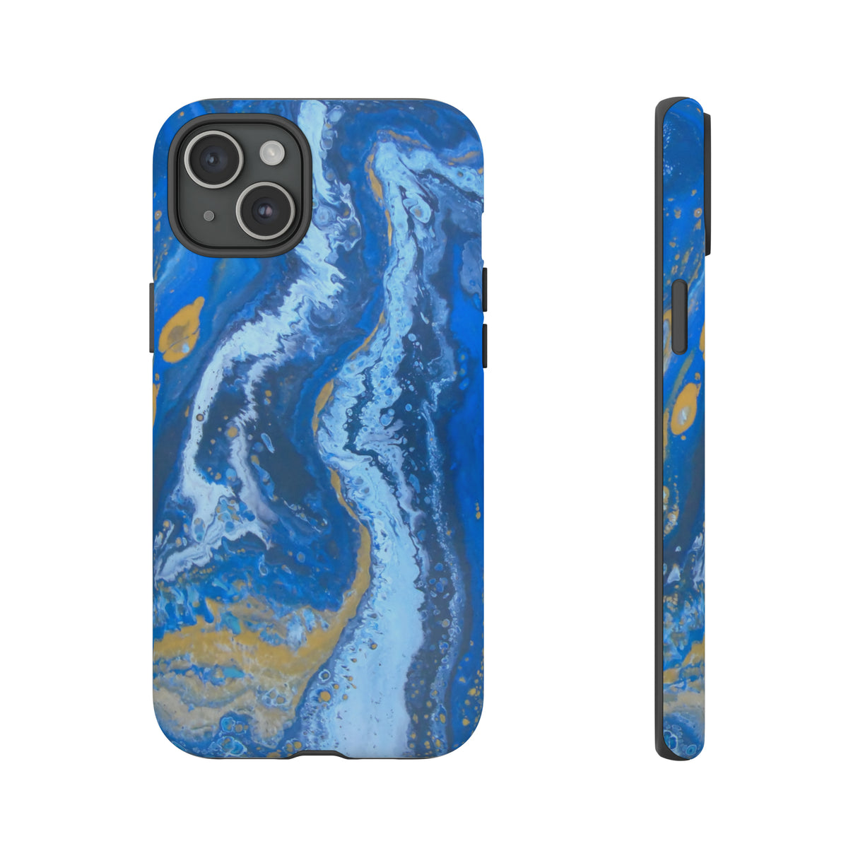 Acrylic Blue Gold - Protective Phone Case