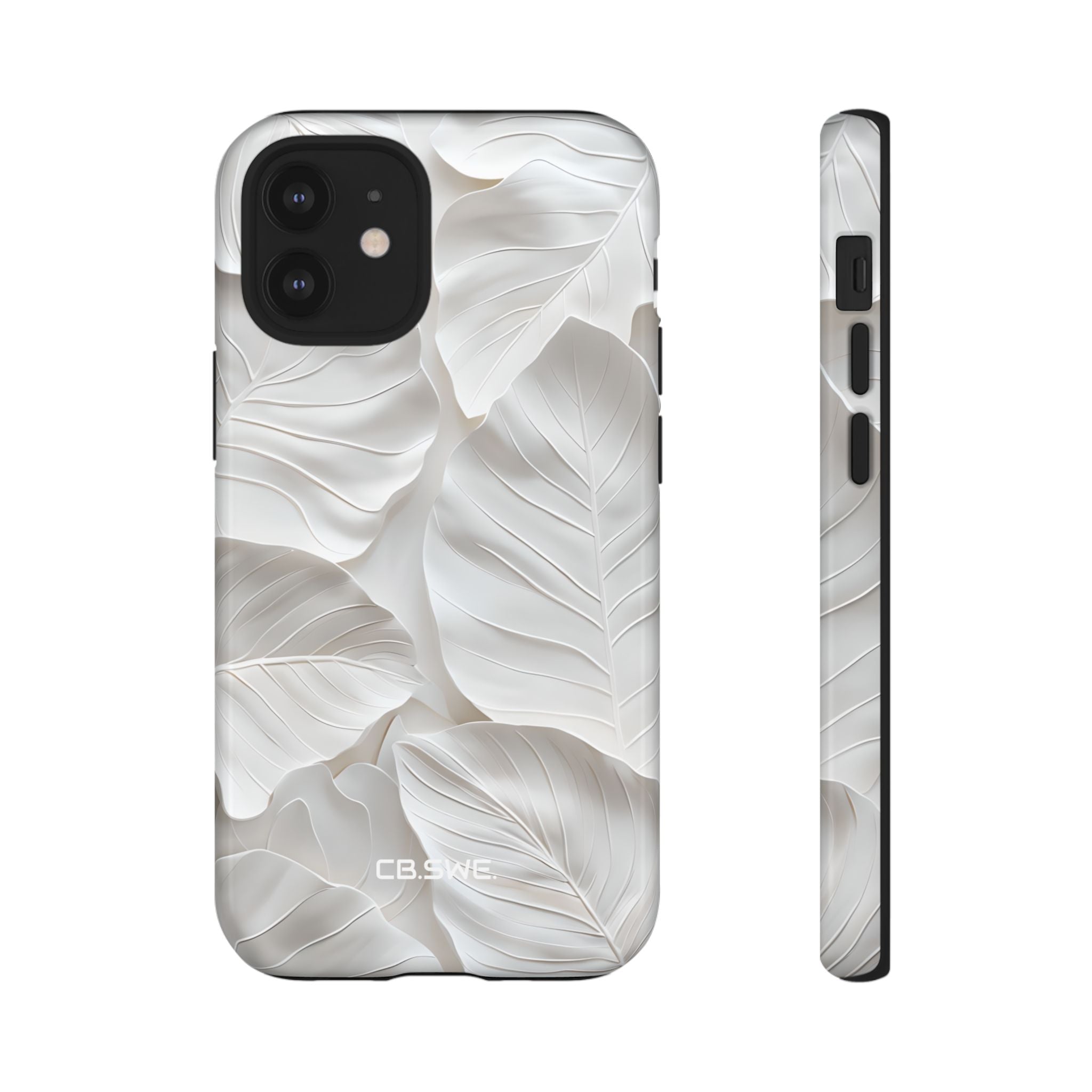 Intricate Tropical Leaves Relief iPhone 12 - Tough