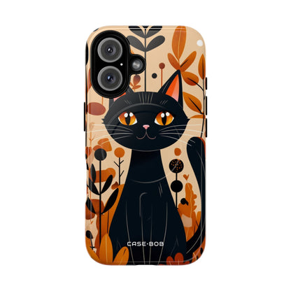 Black Cat Glow iPhone 16 Case - Tough+