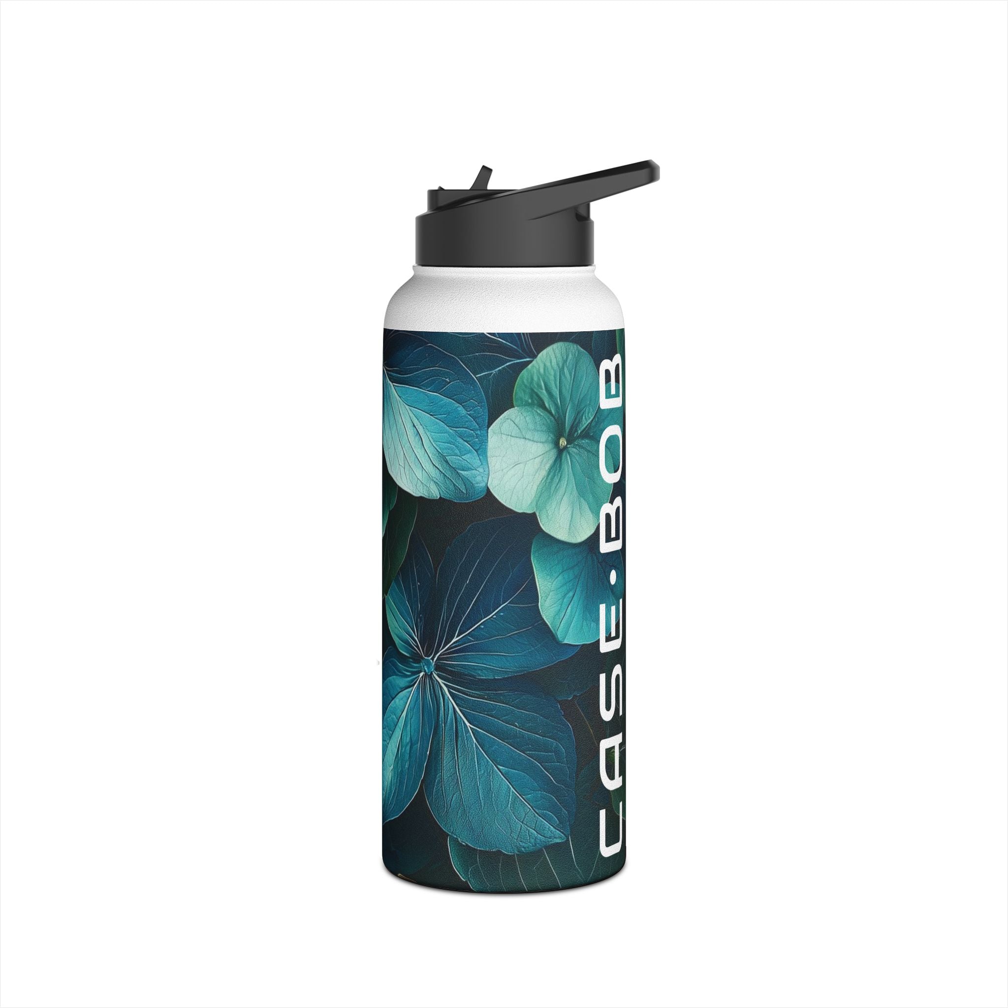 Teal Bloom - Stainless Steel Water Bottle