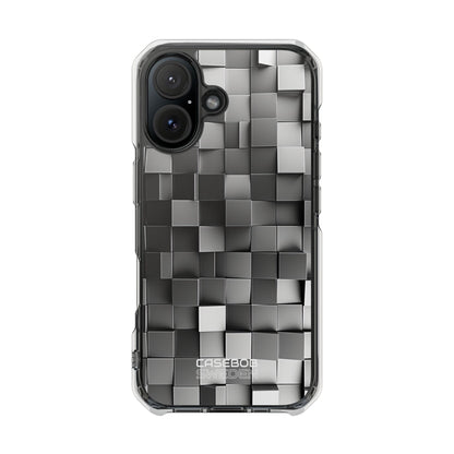 Monochrome Cube Depth iPhone 16 - Impact Clear+