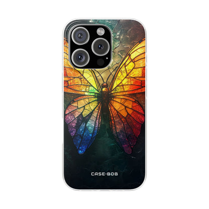 Stained Glass Butterfly iPhone 16 Pro Case - Soft