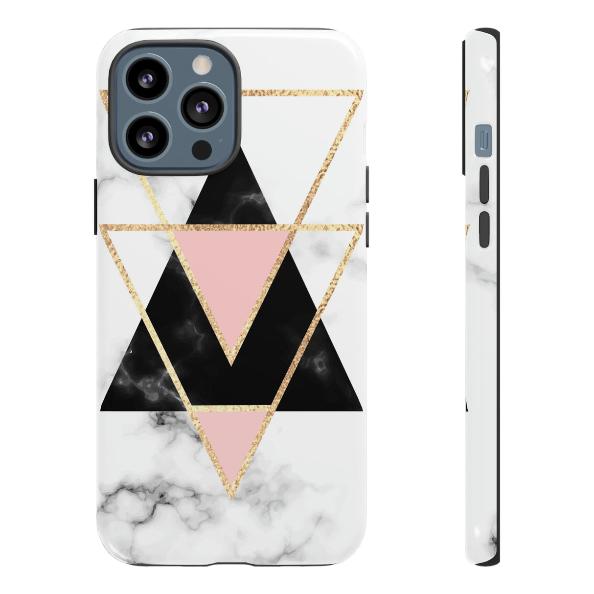 Marble Triangles - Protective Phone Case